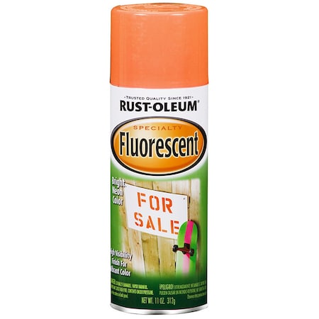 RUST-OLEUM 11 Oz Orange Specialty Fluorescent Spray 1954830